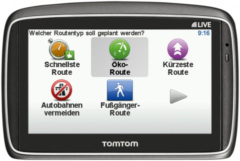 Tomtom Go 950 Live - Routenauswahl