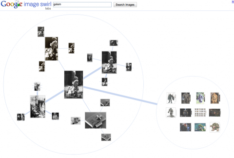 Google Image Swirl - Suche nach "Golem", Image-Cluster