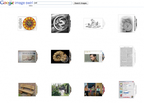 Google Image Swirl - Suche nach "Zeit"