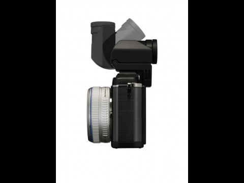 Olympus E-P2 mit Aufstecksucher  und Bewegungsm&ouml;glichkeiten