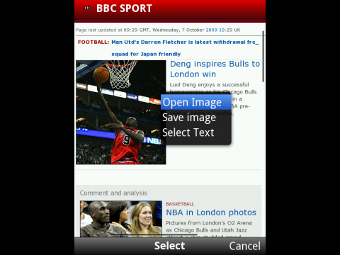 Opera Mobile 10 f&uuml;r Symbian S60