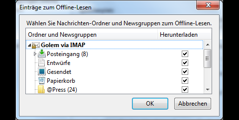 Offlinelesen via IMAP4