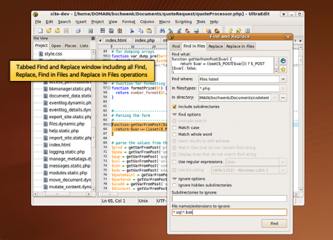 UEx - UltraEdit f�r Linux