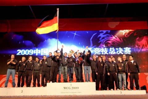 Das deutsche E-Sport-Team im chinesischen Chengdu