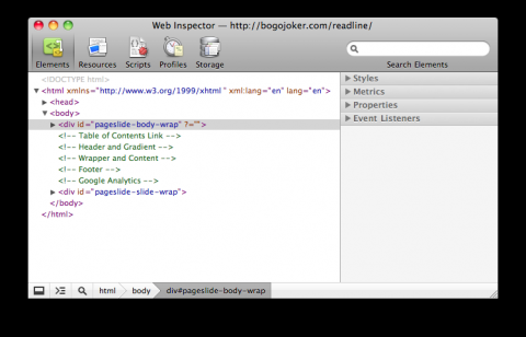 Webkit Web Inspector: Attribute editieren