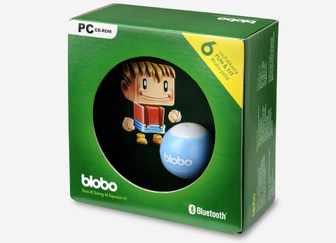 Blobo-Verpackung ist noch auf Finnisch, die Spiele gibt es aber auch in Englisch 