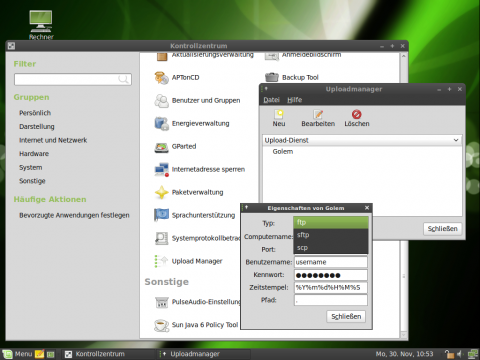 Ein neuer Upload-Manager kommt mit FTP- und SSH-Protokollen zurecht
