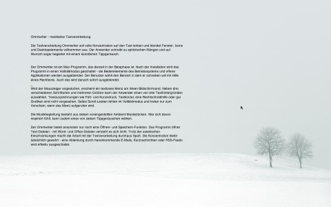 Ommwriter - Arbeitsoberfl&auml;che