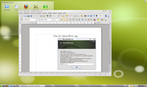 ebenso wie die B&uuml;rosoftware Openoffice.org.