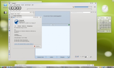 Amarok liegt in der Version 2.1.1 bei.