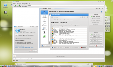 Die Chatsoftware Kopete kennt jetzt auch das Facebook-Protokoll und bringt einen Wrapper f&uuml;r Skype mit.