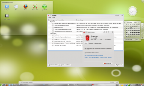 Sweeper r&auml;umt angesammelte pers&ouml;nliche Daten unter KDE weg.