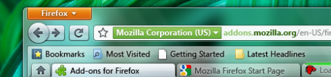 Entwurf f&uuml;r Firefox 4.0 unter Windows 7