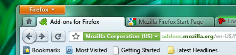 Entwurf f&uuml;r Firefox 4.0 unter Windows 7