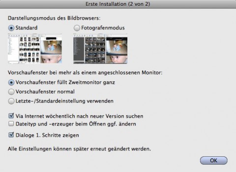Graphicconverter 6.6 - Startdialog