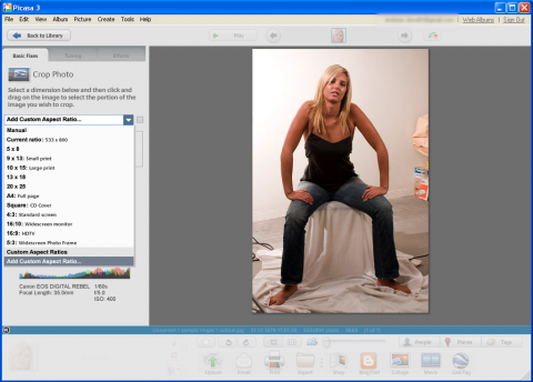 Picasa 3.6 - eigene Beschnittgr&ouml;&szlig;en