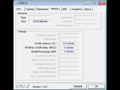 CPU-Z: Der Arbeitsspeicher ist aufgel&ouml;tet ...
