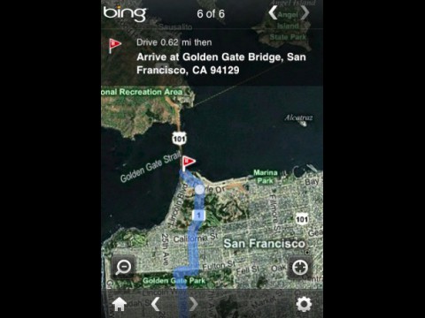 Bing auf dem iPhone - Kartensuche
