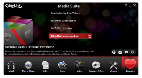 Cyberlink Media Suite 8 - der neue Launcher