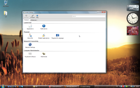 Die Systemeinstellungen f&uuml;r die KDE-SC-Umgebung unter Windows
