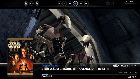 XBMC 9.11 Camelot - mit der neuen Standard-Skin Confluence