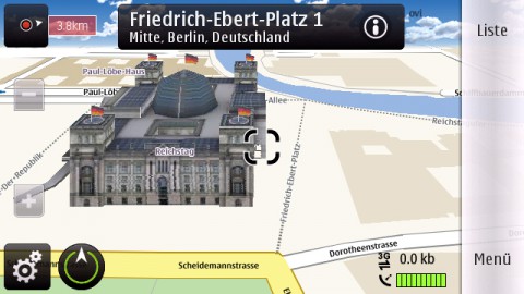 Ovi Maps mit 3D-Modellen