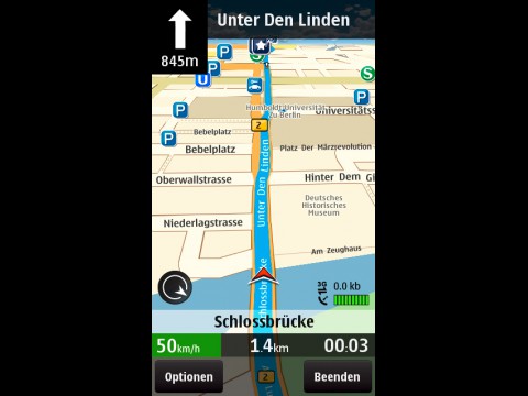 Ovi Maps mit Autonavigation