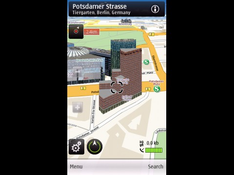 Ovi Maps mit 3D-Modell