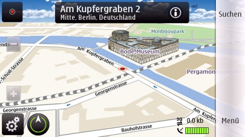 Ovi Maps mit 3D-Modell