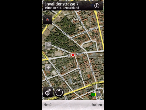 Ovi Maps mit Satellitenbildern