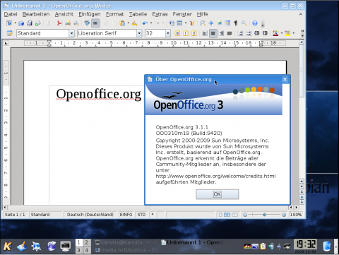 Die Preview Version bringt das aktuelle Openoffice.org mit.
