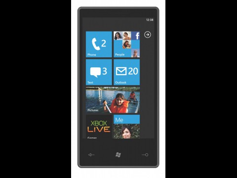 Startbildschirm von Windows Phone alias Windows Mobile 7