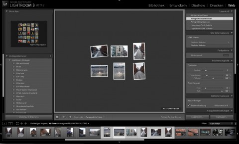 Adobe Photoshop Lightroom 3 Beta 2 - Webmodul