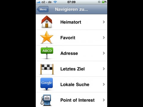 Tomtom 1.3 auf dem iPhone