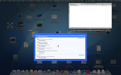 Expos&eacute; und die Adressleiste: Unter Mac OS sind das zwei verschiedene Fenster.