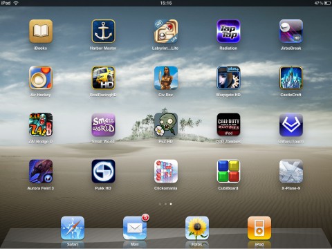 Spielesammlung auf dem iPad