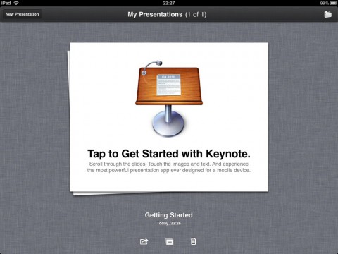 Keynote f&uuml;r das iPad