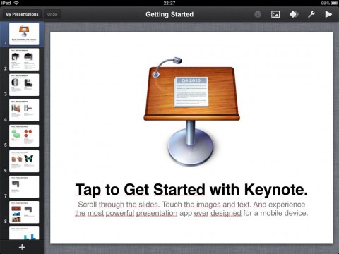 Keynote f&uuml;r das iPad