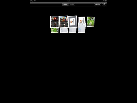Fotos, hier per Multitouch aufgezogen