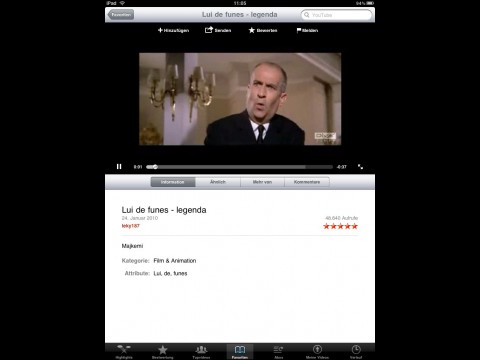 Youtube im Hochformat, das Video wird eingebettet abgespielt.