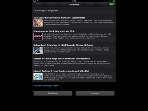 Das iPad und Golem.de