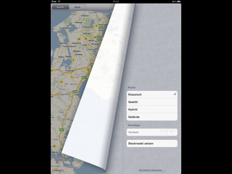 Einstellungen von Google Maps