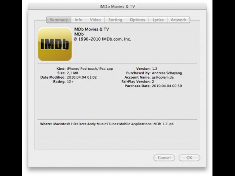 Anwendungen wie die IMDb-App k&ouml;nnen f&uuml;r alle mobilen Plattformen von Apple geschaffen werden.
