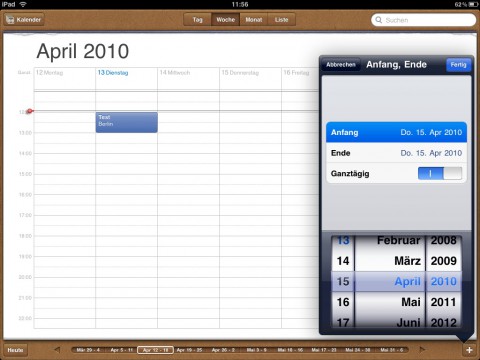 Der Kalender ...