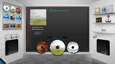 Inhalte wie Musik k&ouml;nnen per Drag & Drop in der Mitte abgelegt werden, dann werden sie abgespielt. Allerdings nur, solange das Touchportal aktiv ist.