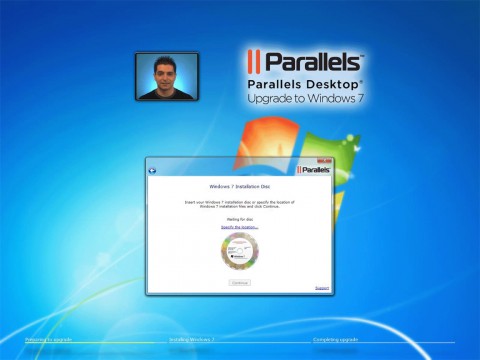 Desktop Upgrade to Windows 7 - Windows-7-Installations-DVD einlegen und Seriennummer eintippen