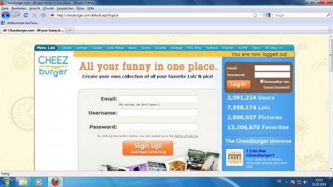 Registrierung und Login - Cheezburger.com