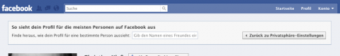 Die Sicherheitsl&uuml;cke war &uuml;ber die Privatsph&auml;re-Einstellungen zug&auml;nglich. Hier k&ouml;nnen Nutzer sich ansehen, wie ihr Profil f&uuml;r Kontakte dargestellt wird.