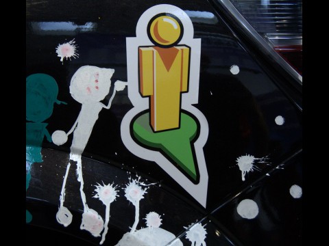 Google-Street-View-Logo auf einem der Autos (Foto: wp)