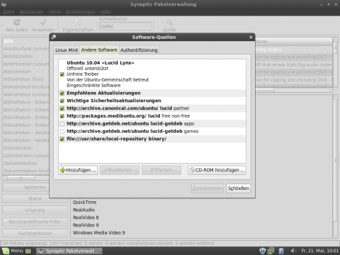 Software ist auch aus den offiziellen Ubuntu-Repositories erh&auml;ltlich.